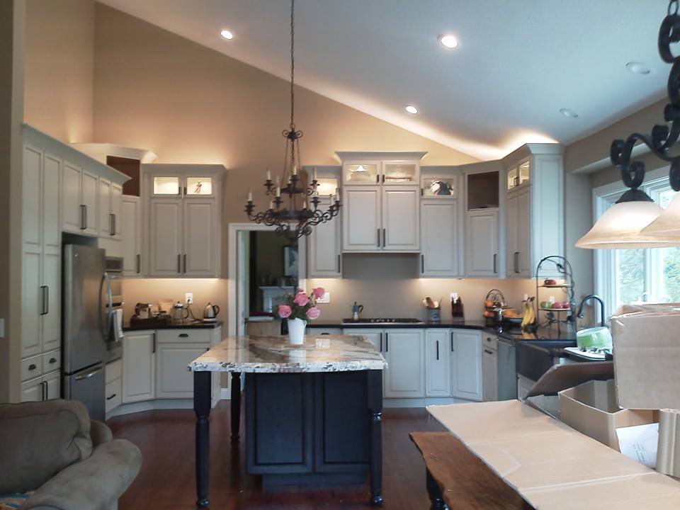 Remoded kitchen with new lighting and electrical work